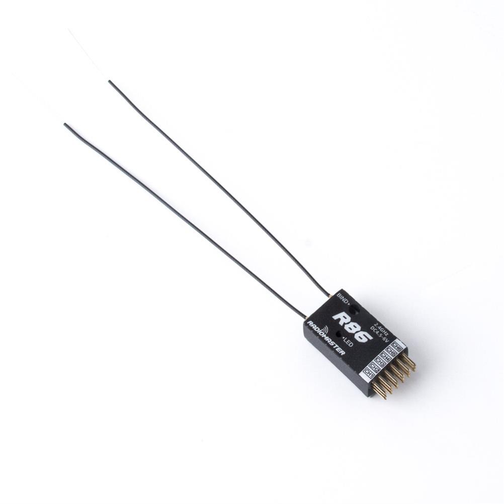 RC1767299 1 - RadioMaster R86 2.4GHz 6CH Over 1KM PWM Nano Receiver Compatible FrSky D8 Support Return RSSI for RC Drone