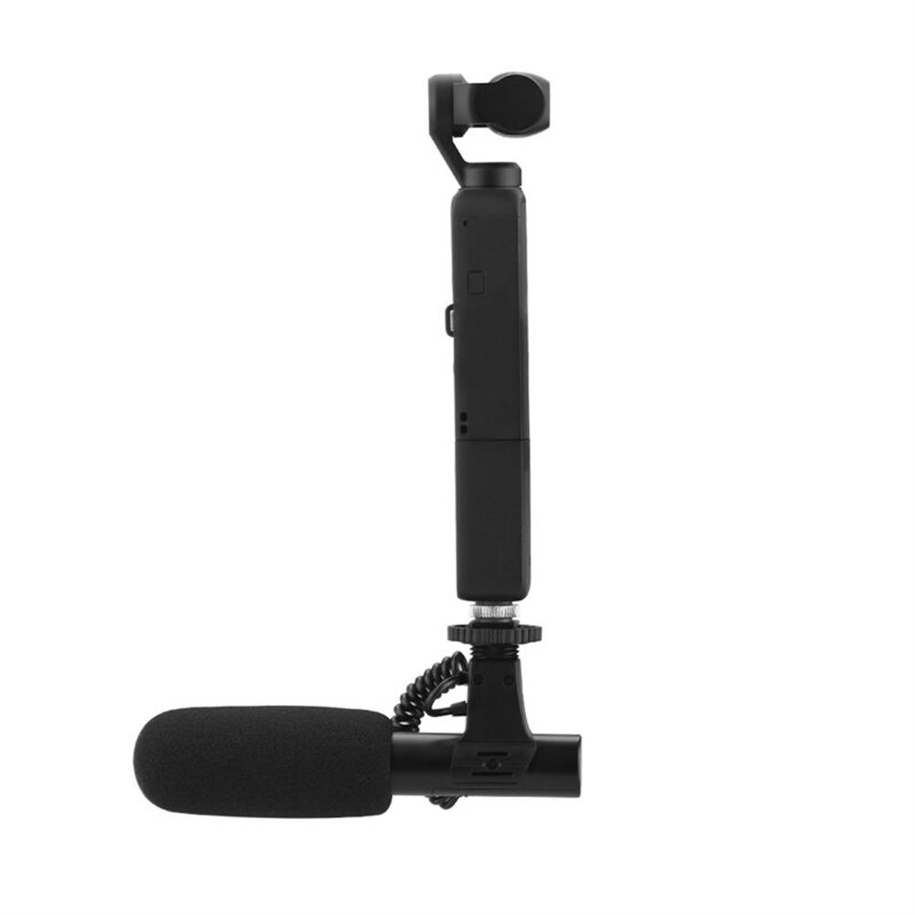 RC1835235 1 - 3.5mm Condenser Camera Microphone Live Recording for DJI OSMO POCKET2 Handheld Gimbal Accessories Black