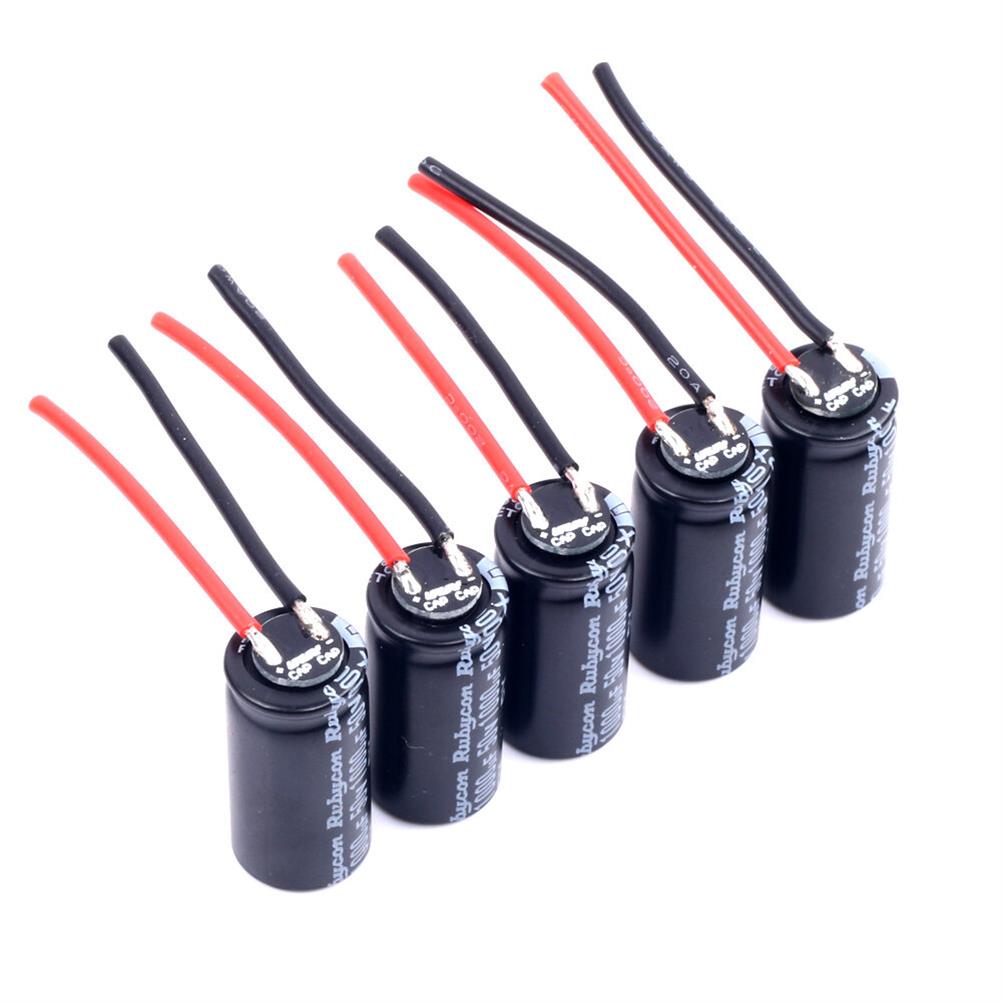 RC1843052 - 5PCS URUAV 35V560uF/35V1000uF/50V1000uF 4-6S Capacitor 20 AWG Silicone Wire for RC Drone FPV Racing