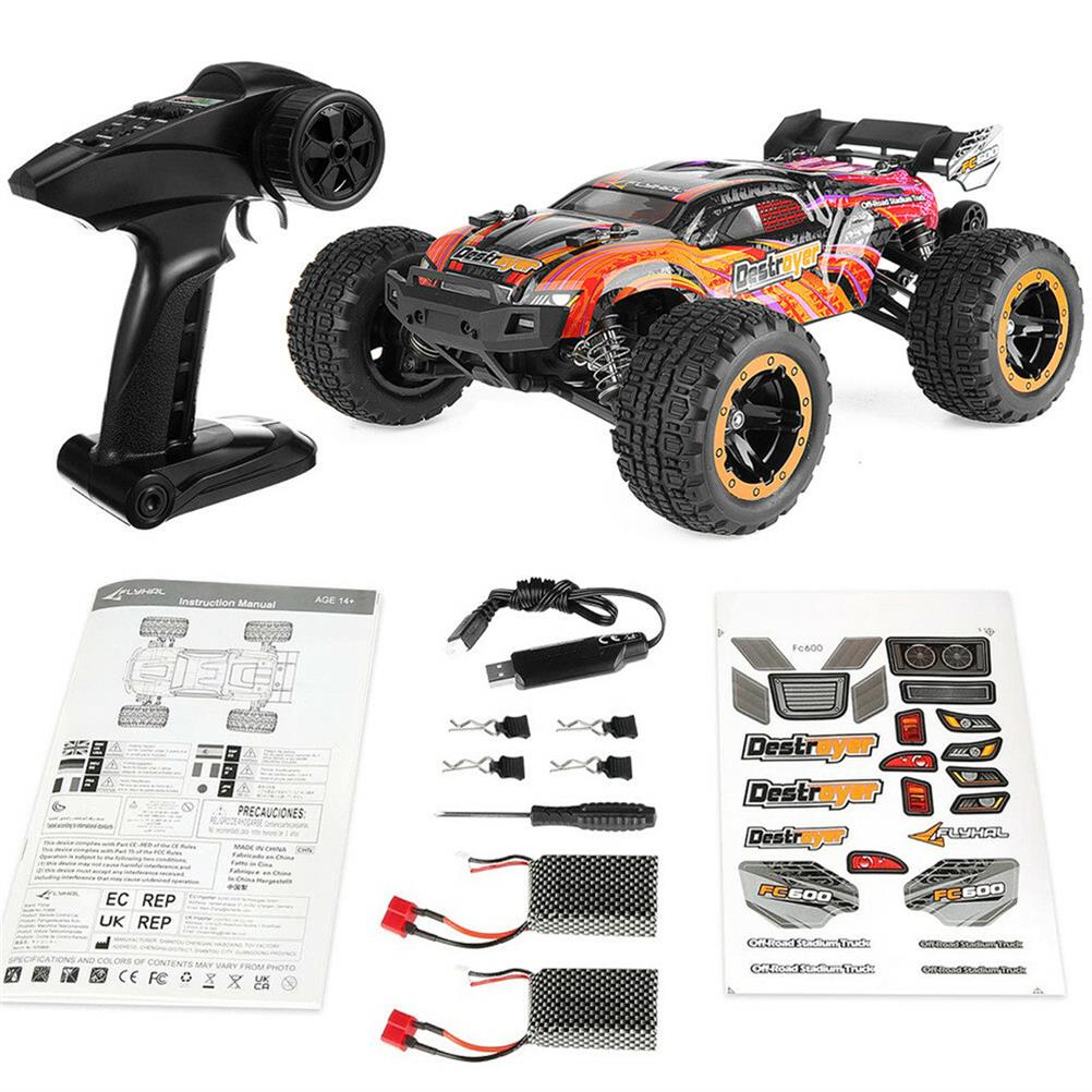 RC1890171 1 - EACHINE Flyhal FC600 Two Batteries RTR 1/16 2.4G 4WD 45km/h Brushless Fast RC Cars Trucks Vehicles with Oil Filled Shock Absorber
