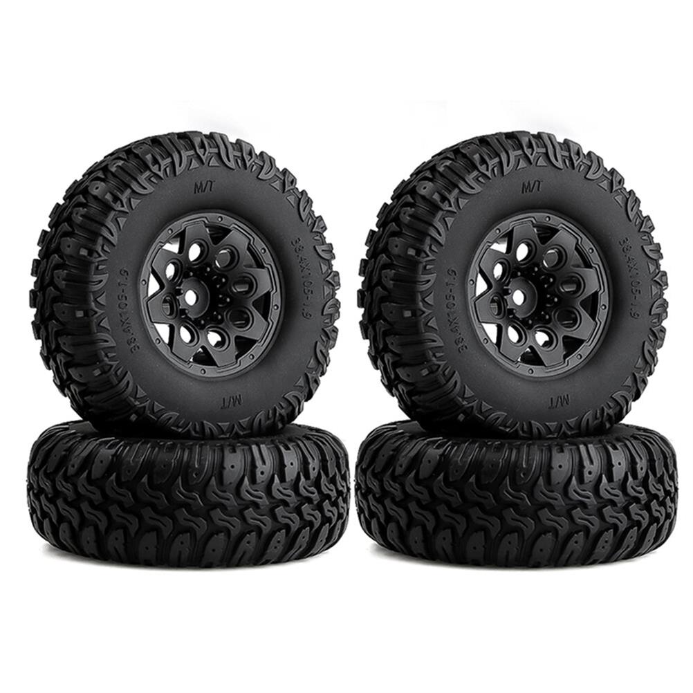 RC1951419 - 4PCS 1.9 inch Wheel Tires for 1/10 SCX10 90046 TRX4 D90 Yikong RGT RedCrawler Truck RC Car Vehicles Spare Parts