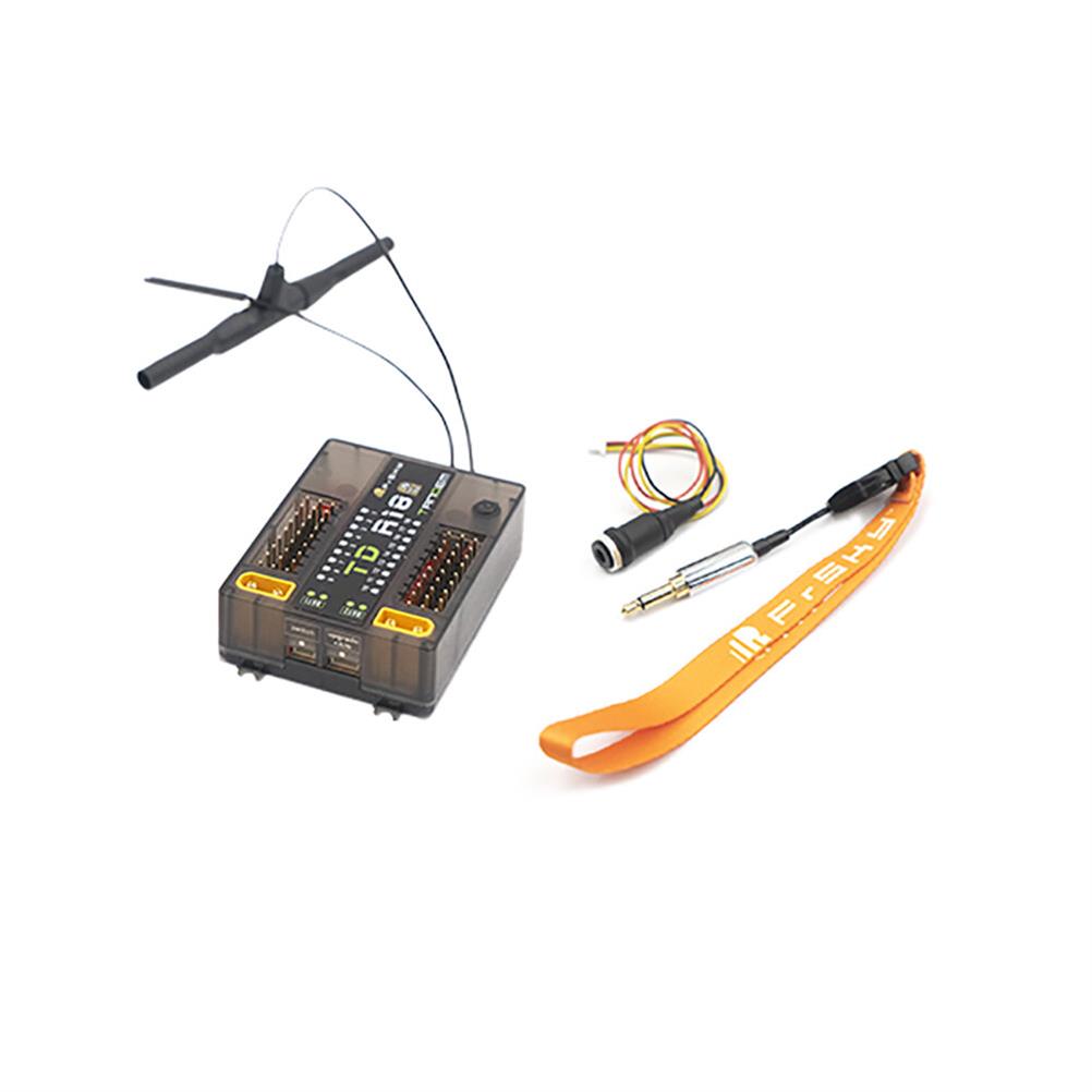 RC1962598 - FrSky Tandem TD R18 2.4GHz & 900MHz 18CH Dual-Band Low Latency Long Range PWM SBUS Output Mini Receiver With Audio Switch Set for FPV RC Drone