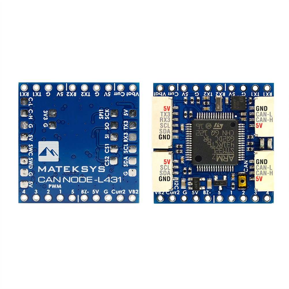 RC1967715 - Matek AP_PERIPH CAN NODE L431 26X26mm for ArduPilot GNSS Compass Barometer Airspeed Sensor GPIO