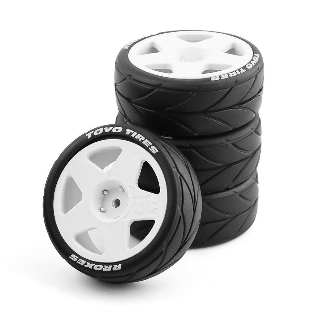 RC1968041 1 - 4PCS Rally Drift On-Road Tires Wheels 12mm Hex for 1/10 HPI KYOSHO TAMIYA TT02 RC Car Vehicles Model Parts
