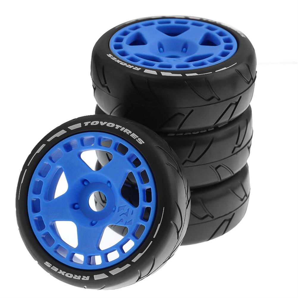 RC1969870 - 4PCS Rally On-Road Tires Wheels 17mm Hex for ARRMA ZD Racing HSP HNR X3GT 1/7 1/8 RC Car Vehicles Model Parts