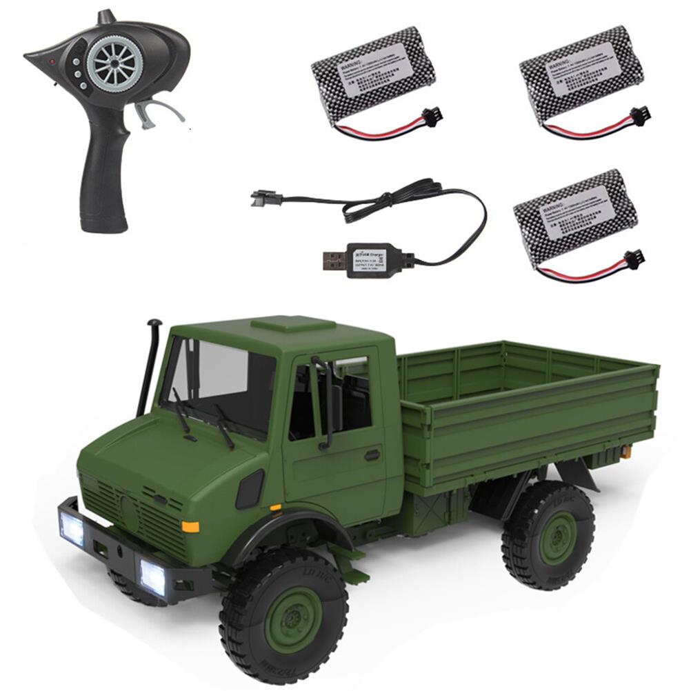 RC1977151 - LDRC LD-P06 Several Battery 1/12 2.4G 4WD RC Car Unimog 435 U1300RC w/ LED Light Military Climbing Truck Full Proportional Vehicles Models Toys