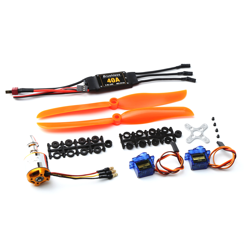 RC1979111 - XXD 2217 KV1250 Brushless Motor With 40A ESC 9g Servo 8060 Propeller Power Combo For RC Airplane Fixed Wing