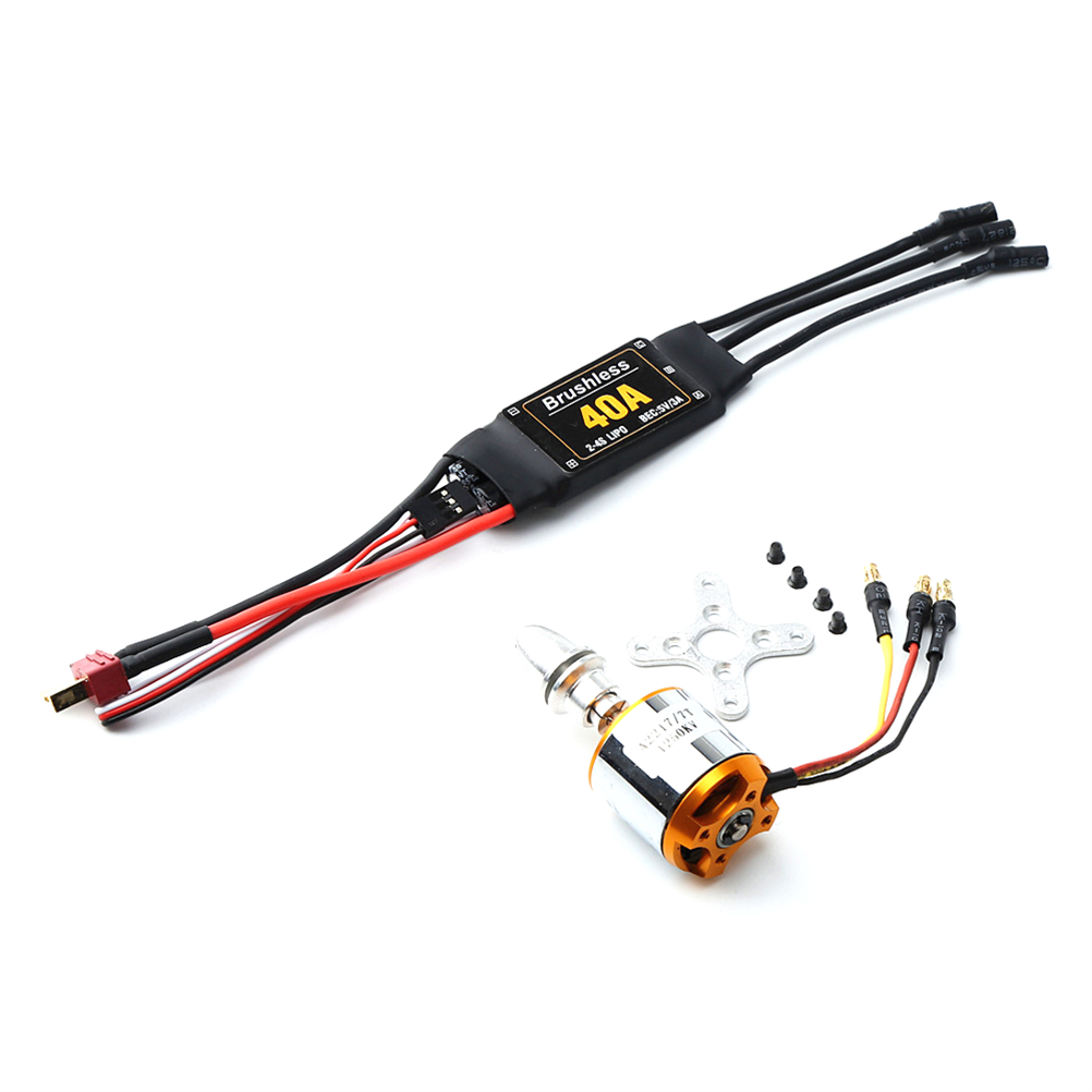 RC1979111 1 - XXD 2217 KV1250 Brushless Motor With 40A ESC 9g Servo 8060 Propeller Power Combo For RC Airplane Fixed Wing