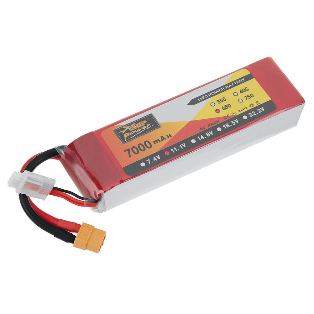RC1980065 1 - ZOP POWER 11.1V 7000mAh 65C 3S LiPo Battery T Deans Plug with XT60 Adapter Plug for RC Drone