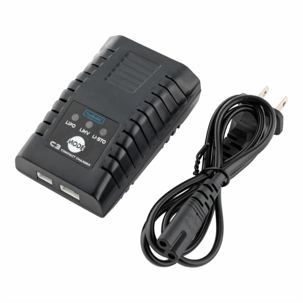 RC1981357 - ToolkitRC C3 2-3S Lipo LiHV Charge Functionality Convenient One-touch Storage Mode Compact AC Balance Charger