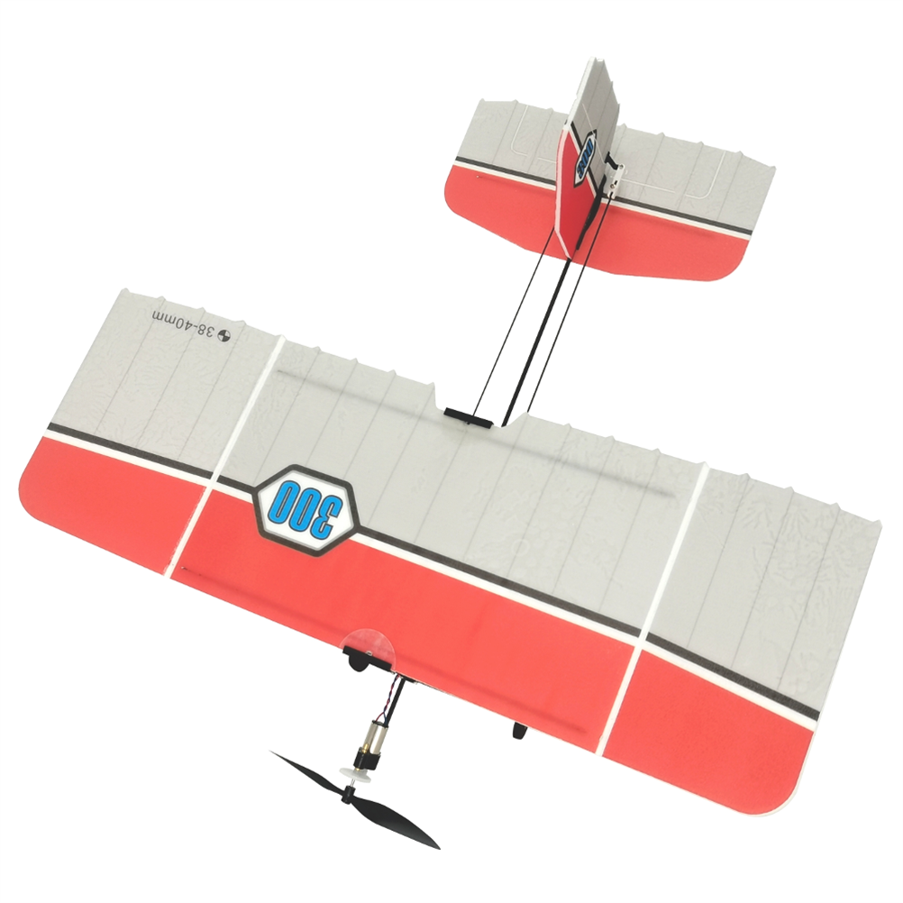 RC1982358 1 - TY Model 300 Red 300mm Wingspan PP Foam DIY Micro Indoor Slow Flyer RC Airplane Glider KIT With Gear Box for Beginners
