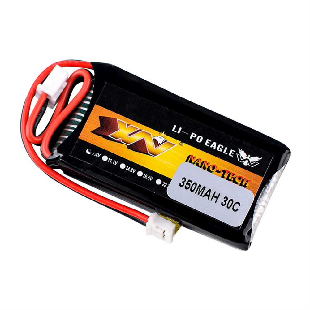 RC1983388 1 - 7.4V 350mAh 30C 2S LiPo Battery PH2.0 Plug for AXIAL SCX24 90081 C10 1/24 RC Car RC Model