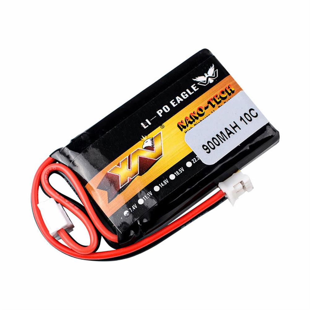 RC1983391 - 7.4V 900mAh 10C 2S LiPo Battery PH2.0 Plug for AXIAL SCX24 SCX2 90081 C10 1/24 Rc Car Model
