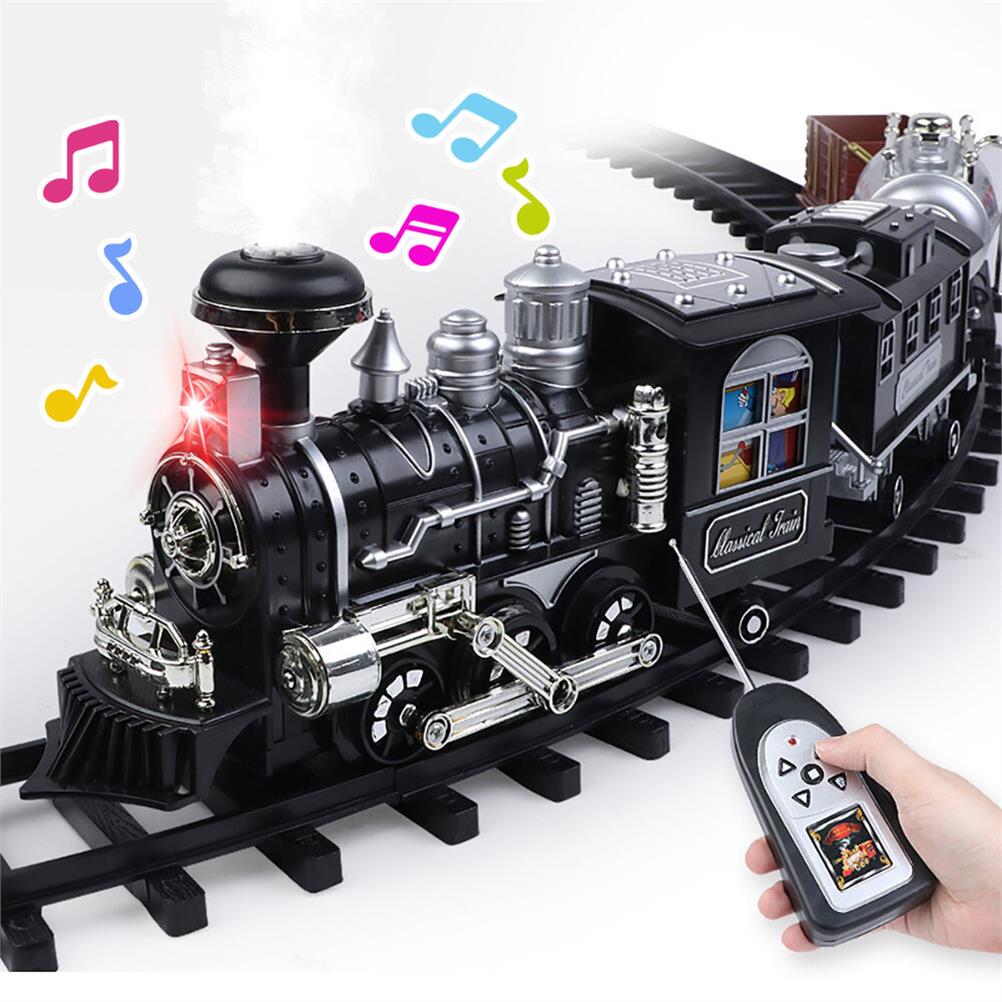 RC1984285 - TIMELY 3076 27MHZ RC Train Electric Track Classic Model Vehicles Add Water Smoke LED Lights Music Sound Remote Control Kids Gifts Toys