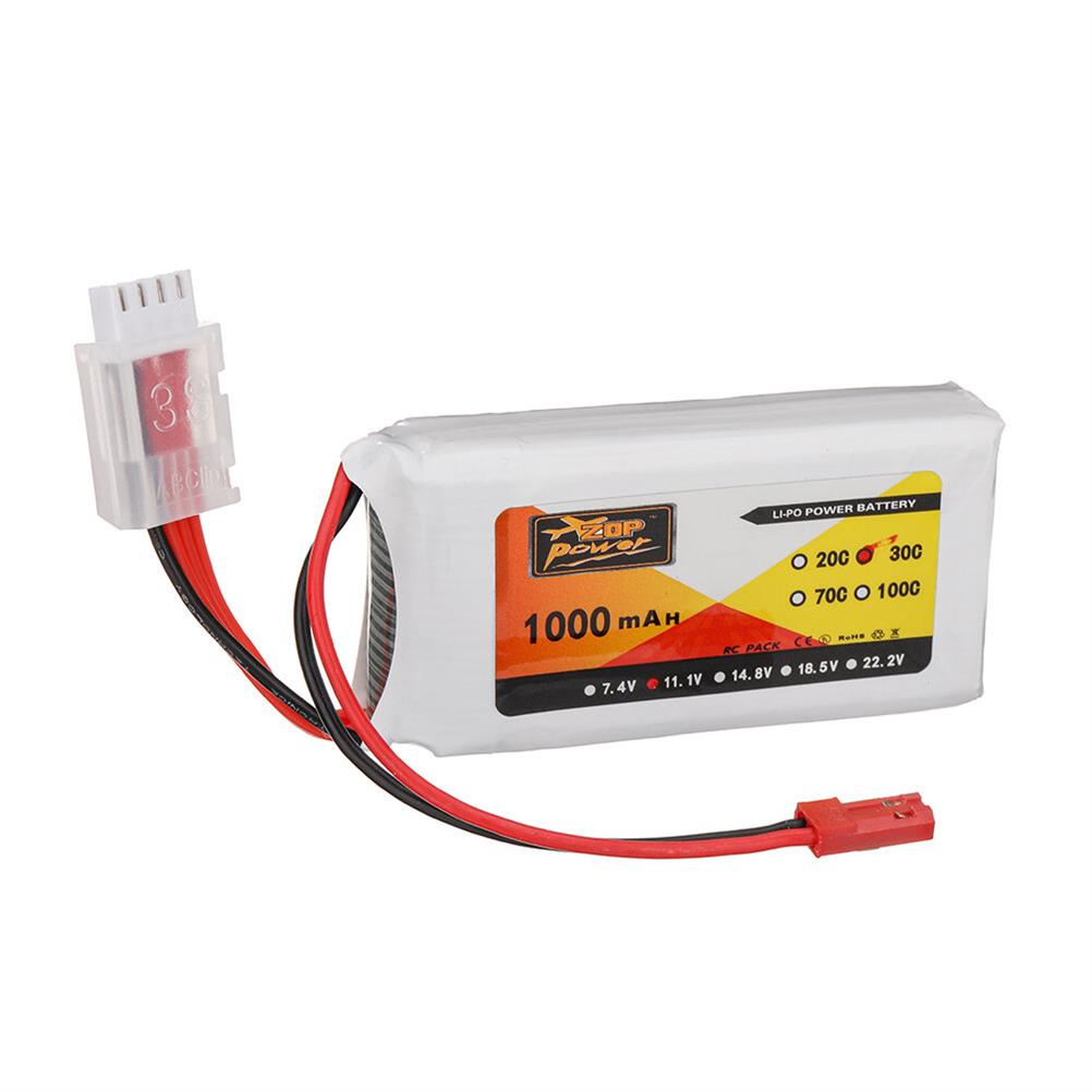 RC1985552 1 - ZOP Power 11.1V 1000mAh 30C 3S LiPo Battery JST Plug for RC Drone