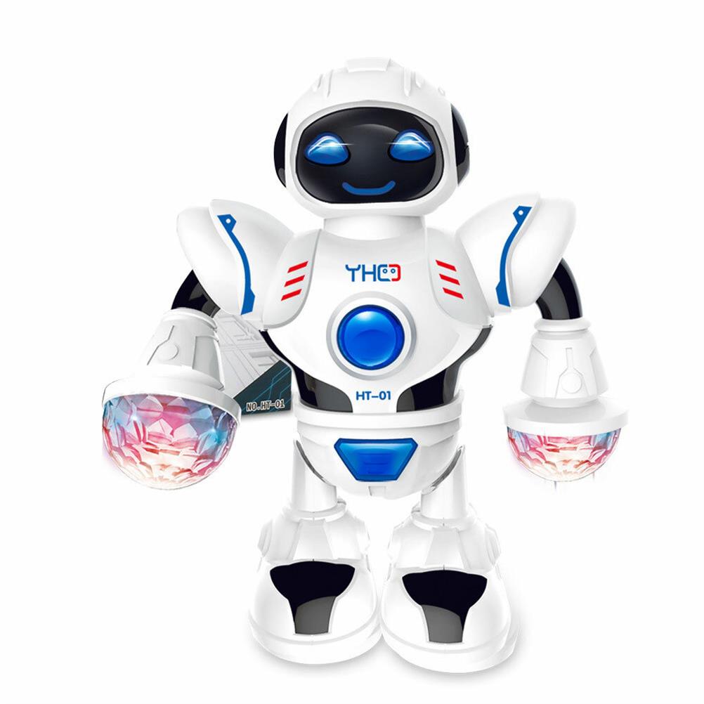 RC1986727 1 - Electric Dazzling Dancing Robot Educational Parent-child Interaction Robot Toy with LED Light Music Children's Toys