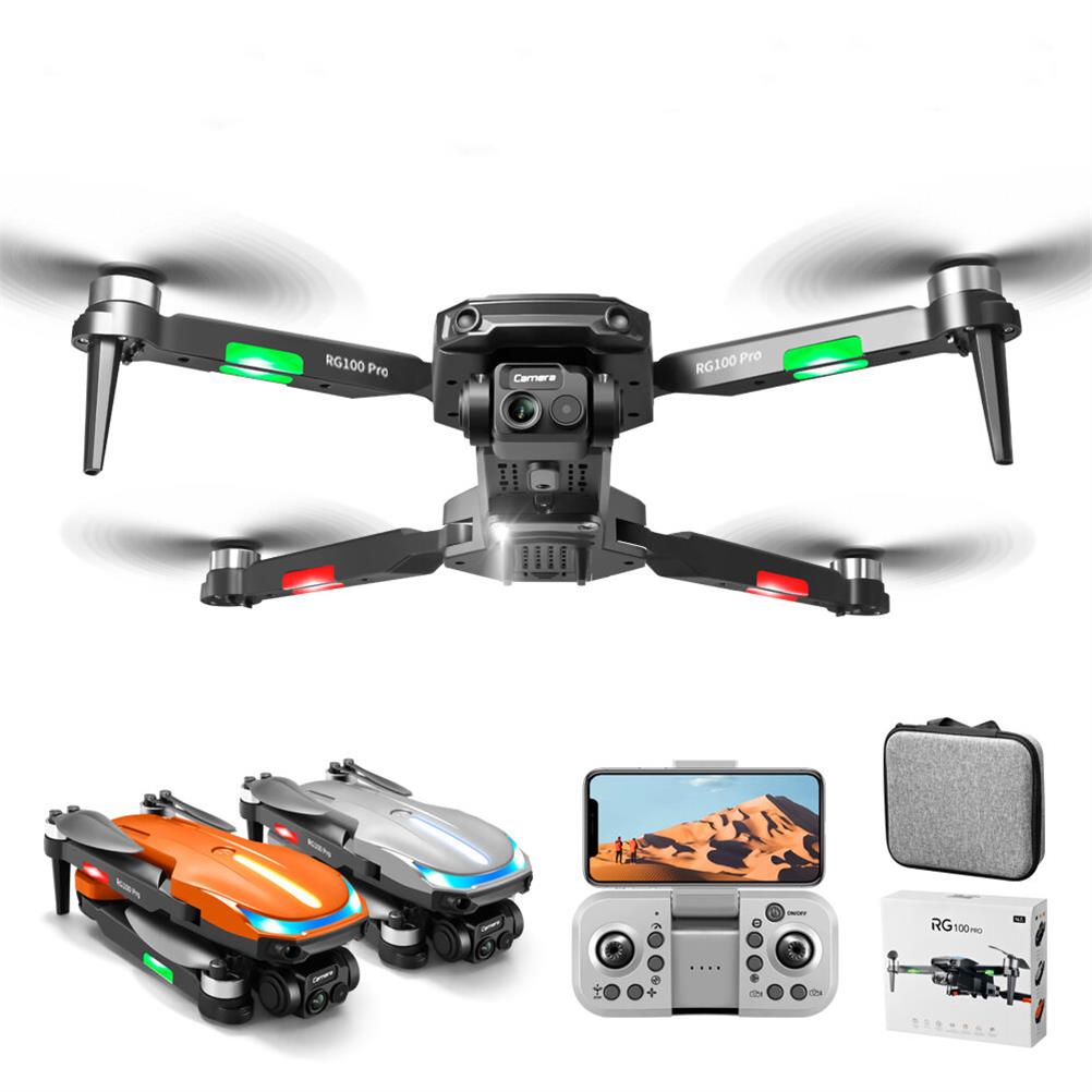RC1989869 - RG100 PRO WiFi FPV with 4K 720P ESC HD Dual Camera 3 Side Obstacle Avoidance Optical Flow Flowing Light Brushless Foldable RC Drone Quadcopter RTF