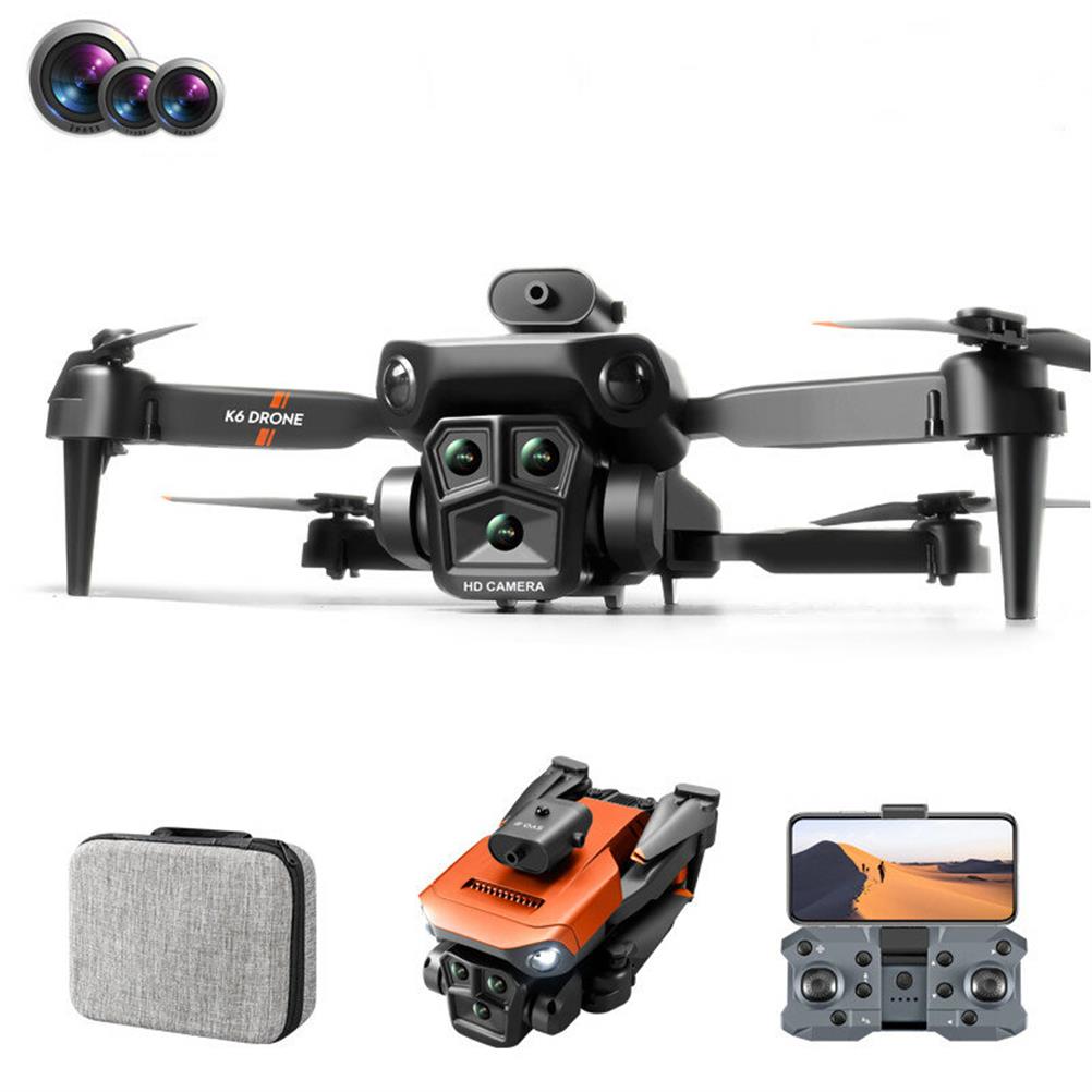 RC1990750 - XKJ K6 MAX Upgrade Three Camera WiFi FPV with 4K ESC 3 Lens 360 Obstacle Avoidance Optical Flow Positioning Foldable RC Drone Quadcopter RTF