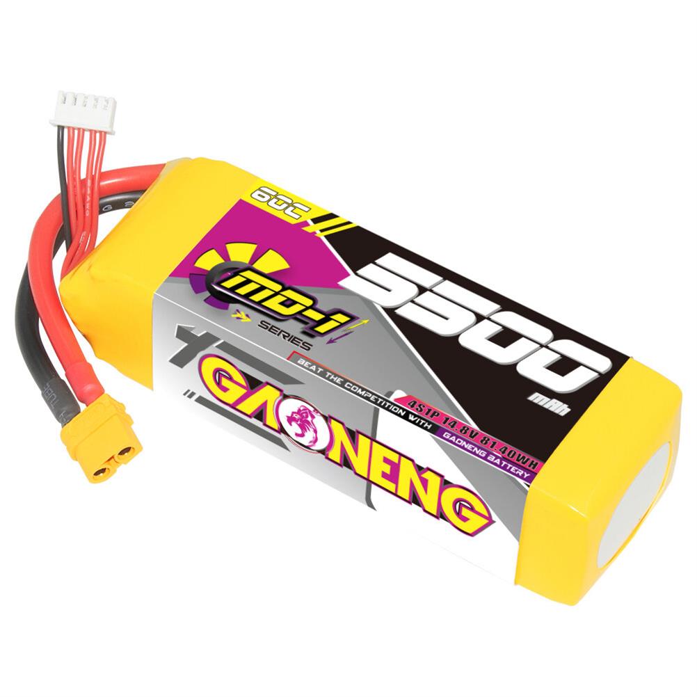 RC1992035 1 - Gaoneng GNB 4S 14.8V 5500mAh 60C LiPo Battery T Plug / XT60 Plug for 1/8 Scale RC Car 700 Helicopter RC Boat MultiCopter