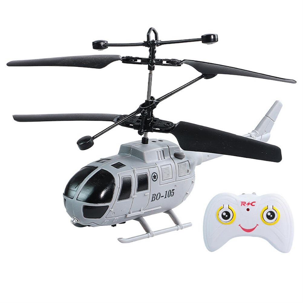 RC1993841 - BO-105 Simulation Black Wing Helicopter Induction Fighter Suspension Light Charging Drop-resistant Induction Remote Control Helicopter